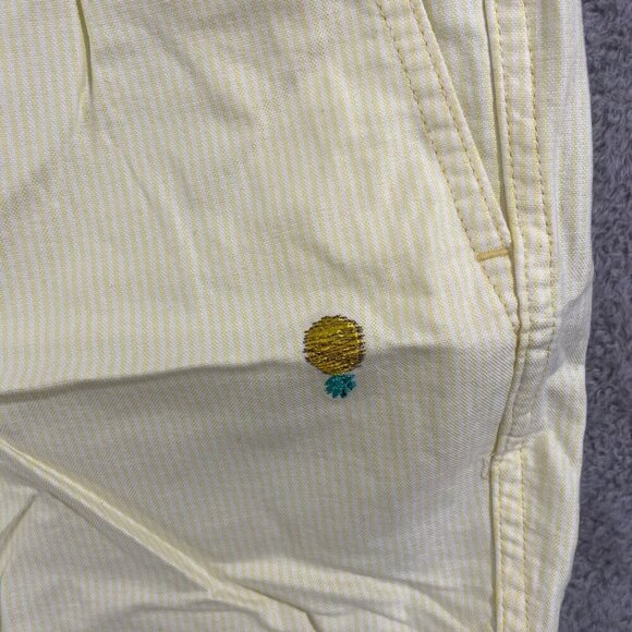 NEW Lands' End Men's M Yellow Pineapple Embroidered Deck Beach Shorts - Picture 6 of 7
